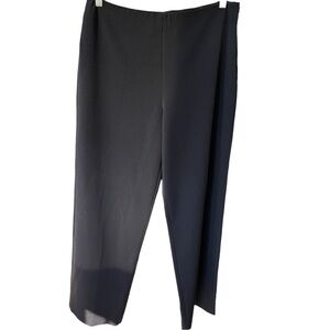 COLDWATER Creek knit pants, sizeL, wide flowing legs, elastic panel in waistband